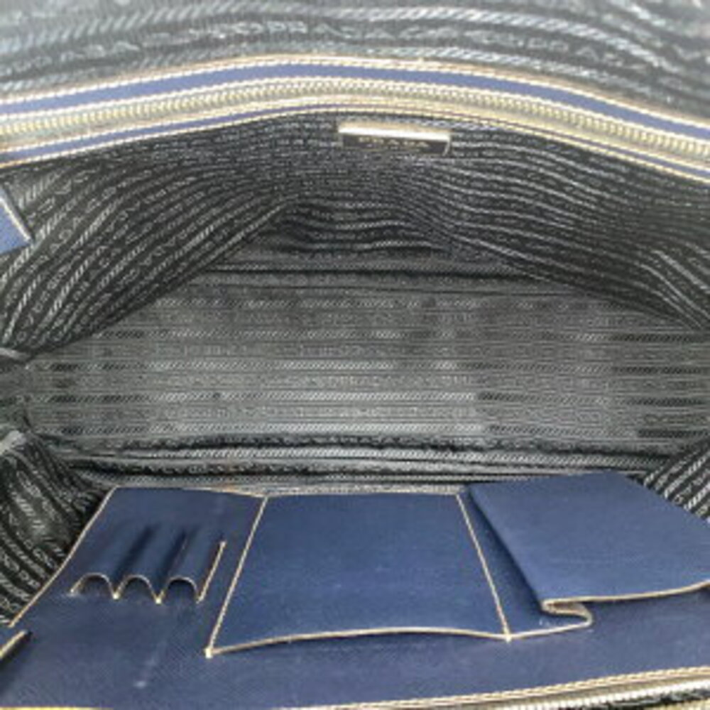 Prada Navy leather Blue briefcase Saffiano - Picture 9 of 10